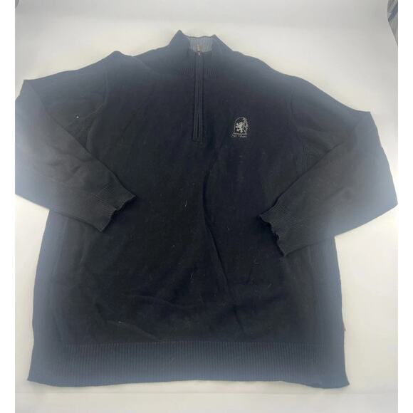 Weatherproof Sweater Mens Large Black ¼ Zip Pullover Normcore Long Sleeve Dressy - Picture 1 of 8